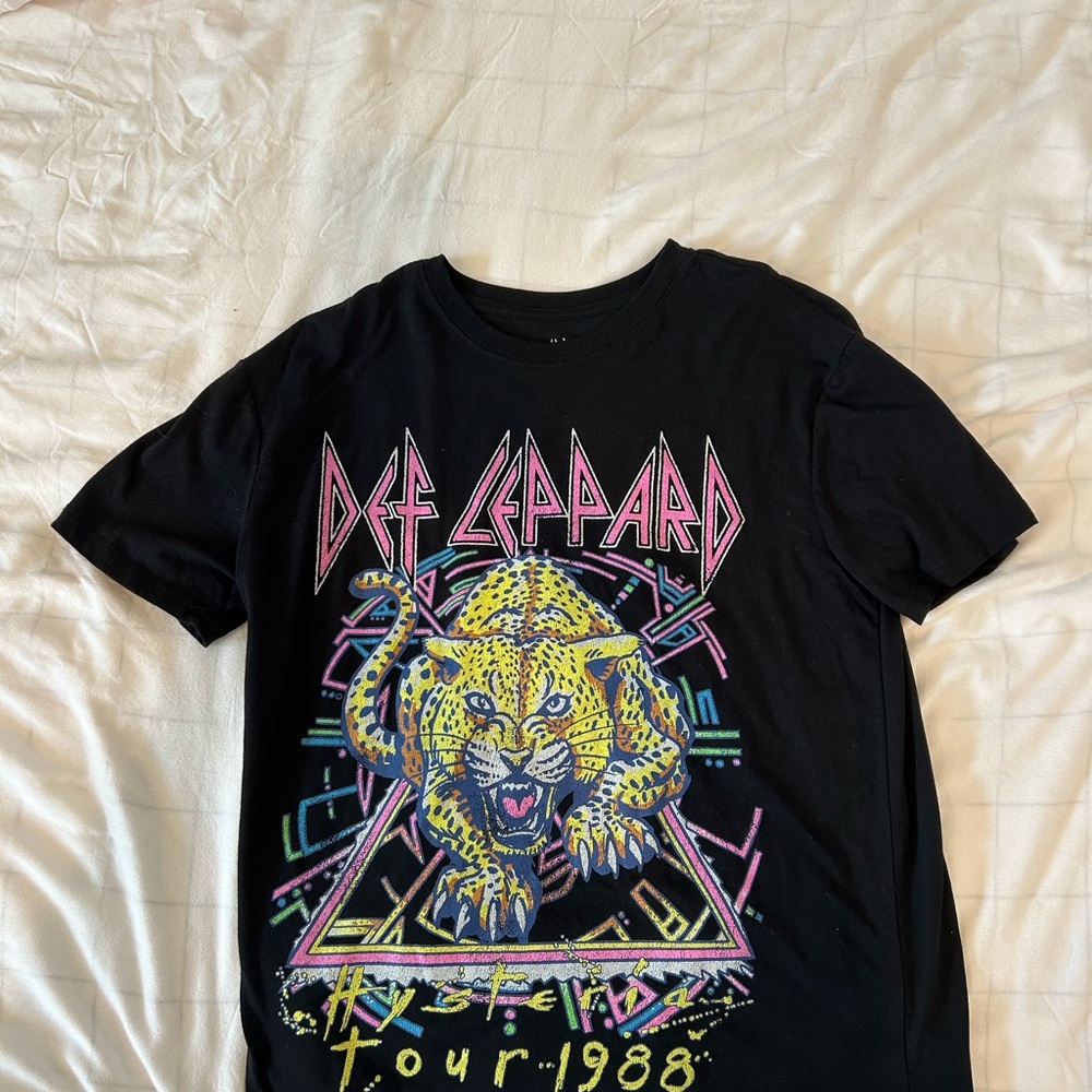 Black and Yellow Short Sleeve Rock Band Tees